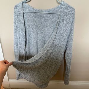 AE Soft & Sexy Plush Grey Cardigan Sweater